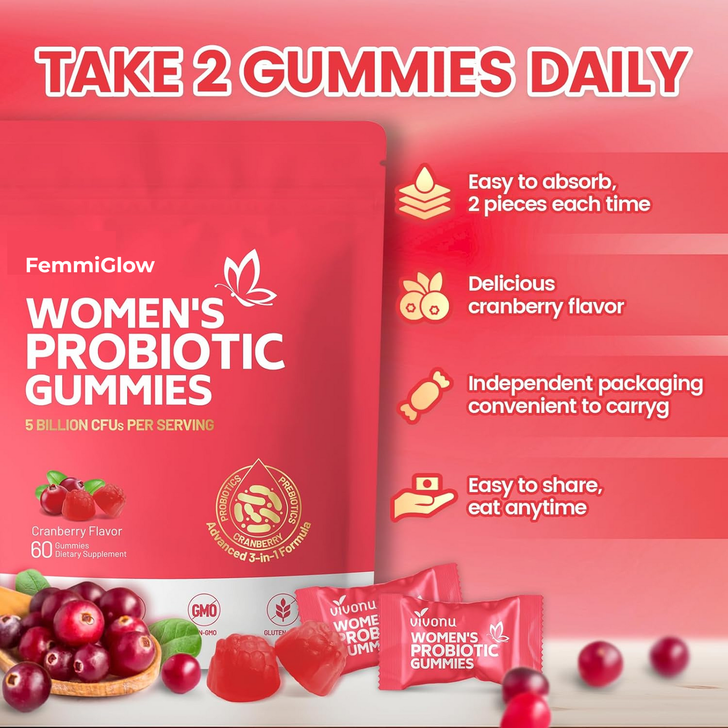 FemmiGlow® Balance & Glow Gummies
