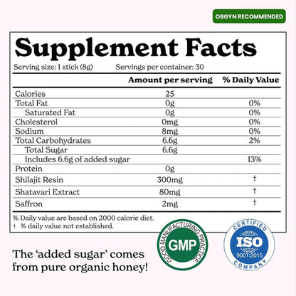 FemmiGlow SheLajit Honey Sticks