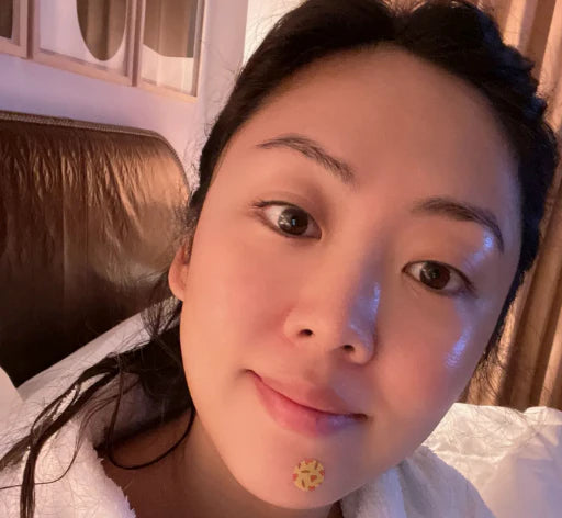 Customer holding product